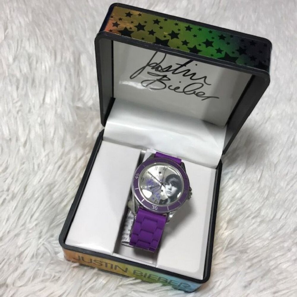 Bravado Justin Bieber Signature Rubber Stainless Steel Back Watch - Picture 5 of 13